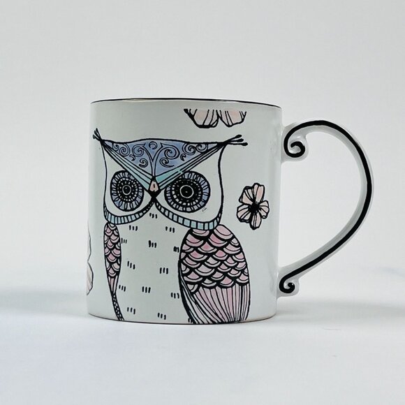 Spectrum Designz Owl Coffee Mug With Floral Art & Inspirational Quote  Whimsical - Picture 1 of 6